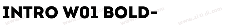 Intro W01 Bold字体转换